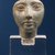  <em>Head of Woman</em>, ca. 1353-1075 B.C.E. Glass, 2 1/2 x 1 9/16 x 2 13/16 in. (6.4 x 4 x 7.1 cm). Brooklyn Museum, Charles Edwin Wilbour Fund, 57.164. Creative Commons-BY (Photo: Brooklyn Museum, CUR.57.164_view2.jpg)