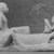  <em>Erotic Musicians</em>, 305-30 B.C.E. Limestone, pigment, 5 13/16 x 8 1/4 in. (14.8 x 21 cm). Brooklyn Museum, Charles Edwin Wilbour Fund
, 58.34. Creative Commons-BY (Photo: Brooklyn Museum, CUR.58.34_NegL_23_28_print_bw.jpg)
