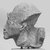  <em>Head of Akhenaten</em>. Limestone, pigment, 8 3/8 x 7 3/16 in. (21.3 x 18.3 cm). Brooklyn Museum, Gift of Maguid Sameda, 59.4. Creative Commons-BY (Photo: Brooklyn Museum, CUR.59.4_NegID_L96_29_print_bw.jpg)