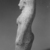Greek. <em>Vase in Form of a Woman</em>, late 5th century B.C.E. Clay, slip, Height: 7 5/8 in. (19.4 cm). Brooklyn Museum, Gift of Joseph V. Noble, 60.129.6. Creative Commons-BY (Photo: , CUR.60.129.6_NoNeg1_print_bw.jpg)