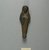  <em>Small Shawabti</em>. Bronze, 3 7/16 x 1 3/16 x 13/16 in. (8.8 x 3 x 2.1 cm). Brooklyn Museum, Gift of Albert Gallatin, 61.129. Creative Commons-BY (Photo: Brooklyn Museum, CUR.61.129_view1.jpg)