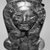  <em>Amulet in Form of Hathor Head Inscribed for Hatshepsut & Senenmut</em>, ca. 1478-1458 B.C.E. Carnelian, 13/16 x 11/16 x 1/4 in. (2.1 x 1.7 x 0.7 cm). Brooklyn Museum, Gift of John Hewett, 61.192. Creative Commons-BY (Photo: Brooklyn Museum, CUR.61.192_NegA_print_bw.jpg)