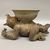 Maya. <em>Effigy Vessel</em>, 1200-1500. Ceramic, pigment, 8 1/2 × 8 3/4 × 15 in. (21.6 × 22.2 × 38.1 cm). Brooklyn Museum, Dick S. Ramsay Fund, 63.153. Creative Commons-BY (Photo: Brooklyn Museum, CUR.63.153_view01.jpg)