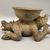 Maya. <em>Effigy Vessel</em>, 1200-1500. Ceramic, pigment, 8 1/2 × 8 3/4 × 15 in. (21.6 × 22.2 × 38.1 cm). Brooklyn Museum, Dick S. Ramsay Fund, 63.153. Creative Commons-BY (Photo: Brooklyn Museum, CUR.63.153_view02.jpg)