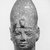  <em>Male Head</em>. Granite, 8 11/16 x 4 7/16 x 4 15/16 in. (22 x 11.2 x 12.5 cm). Brooklyn Museum, Gift of Albert Gallatin, 64.1.1. Creative Commons-BY (Photo: Brooklyn Museum, CUR.64.1.1_NegA_print_bw.jpg)