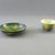 Attributed to Thomas Whieldon (1719-1795). <em>Four Miniature Cups and Saucers</em>, ca. 1750. Whieldon, glaze, Cup: 1 x 1 3/4 in. (2.5 x 4.4 cm). Brooklyn Museum, Gift of the Estate of Emily Winthrop Miles, 64.195.17a-b. Creative Commons-BY (Photo: Brooklyn Museum, CUR.64.195.17a-b_view1.jpg)