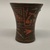 Inca. <em>Ceremonial Beaker or Kero Cup</em>. Wood, resin, pigments, 3 9/16 x 3 1/8in. (9 x 7.9cm). Brooklyn Museum, Gift of Dr. Werner Muensterberger, 64.210.1. Creative Commons-BY (Photo: Brooklyn Museum, CUR.64.210.1_view02.jpg)