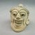 Maya. <em>Head</em>. Ceramic, 2 1/8 x 2 1/2 x 3 1/4 in. (5.4 x 6.4 x 8.3 cm). Brooklyn Museum, Carll H. de Silver Fund, 64.213.3. Creative Commons-BY (Photo: Brooklyn Museum, CUR.64.213.3_view2.jpg)