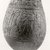 Egyptian. <em>Relief-Decorated Ovoid Bottle</em>, ca. 945 B.C.E.-718 B.C.E. Faience, 4 7/16 x 2 3/4 in. (11.2 x 7 cm). Brooklyn Museum, Charles Edwin Wilbour Fund, 65.2.2a-b. Creative Commons-BY (Photo: Brooklyn Museum, CUR.65.2.2a-b_NegA_print_bw.jpg)