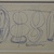 Louise Nevelson (American, born Ukraine, 1899-1988). <em>Sketch Panel "VIII,"</em> n.d. Graphite and ball-point ink on paper mounted to mat, Sheet (a): 2 1/16 x 3 7/16 in. (5.2 x 8.7 cm). Brooklyn Museum, Gift of Louise Nevelson, 65.22.37. © artist or artist's estate (Photo: Brooklyn Museum, CUR.65.22.37_component_a.jpg)