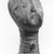 Akan. <em>Funerary Portrait Head</em>, late 19th or early 20th century. Buffware, reduced-fired, encrustation, wood, height: 6 3/8 in. (16.3 cm). Brooklyn Museum, Caroline A.L. Pratt Fund, 68.10.1. Creative Commons-BY (Photo: Brooklyn Museum, CUR.68.10.1_print_threequarter1_bw.jpg)