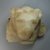 <em>Lion's Head</em>. Egyptian alabaster (calcite), 6 1/2 x 7 3/8 x 5 5/16 in. (16.5 x 18.7 x 13.5 cm). Brooklyn Museum, Charles Edwin Wilbour Fund, 68.152. Creative Commons-BY (Photo: Brooklyn Museum, CUR.68.152_view4.jpg)