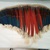 Possibly Tapirape. <em>Headdress Ornament</em>, 20th century. Feathers, cotton, 21 5/8 × 51 × 2 3/4 in. (54.9 × 129.5 × 7 cm). Brooklyn Museum, Gift of Irwin L. Schwartz, 68.161. Creative Commons-BY (Photo: Brooklyn Museum, CUR.68.161_view04.jpg)