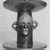 Mangbetu. <em>Lid with Figurative Head</em>, 19th century. Wood, stain, 11 x 9 x 9 in. (27.9 x 22.9 x 22.9 cm). Brooklyn Museum, Ella C. Woodward Memorial Fund, 68.33. Creative Commons-BY (Photo: Brooklyn Museum, CUR.68.33_print_front_bw.jpg)