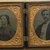 Unknown. <em>Mary Jane Walker and Joseph Walker, Parents of Donors</em>, n.d. Tintype, Image (sight, each): 2 1/2 x 2 in. (6.4 x 5.1 cm). Brooklyn Museum, Gift of Josephine and Henrietta Walker, 68.79.12 (Photo: Brooklyn Museum, CUR.68.79.12_interior.jpg)