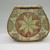 Probably Micmac (Mi'Kmaq). <em>Rounded Box with eight pointed star pattern</em>, late 19th century. Birchbark, porcupine quill, calico cloth, 5 1/2 × 6 3/4 × 3 5/8 in. (14 × 17.1 × 9.2 cm). Brooklyn Museum, Ella C. Woodward Memorial Fund, 68.98. Creative Commons-BY (Photo: , CUR.68.98_view03.jpg)