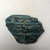  <em>Vessel Fragment</em>, 305 B.C.E.-395 C.E. Faience, 2 3/8 x 2 3/4 x 1/2 in. (6 x 7 x 1.2 cm). Brooklyn Museum, Anonymous gift, 69.112.20. Creative Commons-BY (Photo: , CUR.69.112.20_view01.jpg)