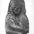  <em>Mummy Cartonnage of a Woman</em>, 1st century C.E. Linen, gesso, gold leaf, glass, faience, 23 x 14 x 9 in. (58.4 x 35.6 x 22.9 cm). Brooklyn Museum, Charles Edwin Wilbour Fund, 69.35. Creative Commons-BY (Photo: Brooklyn Museum, CUR.69.35_NegC_print_bw.jpg)