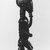 Baule. <em>Male Figure Seated on a Stool</em>, late 19th or early 20th century. Wood, glass beads, 19 x 4 3/4 x 4 1/2 in. (48.3 x 12.1 x 11.4 cm). Brooklyn Museum, By exchange, 69.39.4. Creative Commons-BY (Photo: Brooklyn Museum, CUR.69.39.4_print_side_bw.jpg)