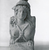  <em>Vessel in the Form of a Female Sphinx</em>, 2nd to 1st century B.C.E. Clay, slip, 7 1/2 × 3 7/8 × 6 7/8 in. (19 × 9.8 × 17.5 cm). Brooklyn Museum, Charles Edwin Wilbour Fund, 70.58. Creative Commons-BY (Photo: Brooklyn Museum, CUR.70.58_NegA_print_bw.jpg)