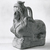 Etruscan. <em>Vessel in the Form of a Female Sphinx</em>, 2nd to 1st century B.C.E. Clay, slip, 7 1/2 × 3 7/8 × 6 7/8 in. (19 × 9.8 × 17.5 cm). Brooklyn Museum, Charles Edwin Wilbour Fund, 70.58. Creative Commons-BY (Photo: Brooklyn Museum, CUR.70.58_NegB_print_bw.jpg)