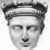  <em>Mask</em>, 1st century C.E. Plaster, pigment, 10 1/4 x 9 1/16 x 7 1/16 in. (26 x 23 x 18 cm). Brooklyn Museum, Charles Edwin Wilbour Fund, 70.90.2. Creative Commons-BY (Photo: Brooklyn Museum, CUR.70.90.2_NegB_print_bw.jpg)