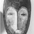 Lega. <em>Mask (Lukwakongo)</em>, 19th or 20th century. Wood, kaolin clay, 10 1/2 x 6 x 2 1/4 in. (26.7 x 15.2 x 5.7 cm). Brooklyn Museum, Gift of Nicholas A. de Kun, 71.173. Creative Commons-BY (Photo: Brooklyn Museum, CUR.71.173_print_front_bw.jpg)