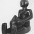 Luba. <em>Seated Female Figure Holding Lidded Receptacle (Mboko)</em>, late 19th or early 20th century. Wood, 20 1/2 x 9 1/2 x 18 in. (52.0 x 24.2 x 46.0 cm). Brooklyn Museum, Gift of Dr. and Mrs. Jay T. Last, 72.48a-b. Creative Commons-BY (Photo: Brooklyn Museum, CUR.72.48a-b_print_threequarter_bw.jpg)