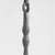 Luba. <em>Staff with Masquette Attached at the Top</em>, late 19th or early 20th century. Wood, 23 1/4 x 5 x 3 1/4 in. (59.0 x 13.0 x 8.3 cm). Brooklyn Museum, Gift of Marcia and John Friede, 73.107.3. Creative Commons-BY (Photo: Brooklyn Museum, CUR.73.107.3_print_front_bw.jpg)