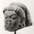 <em>Head of a Goddess with High Headdress</em>, ca. 2nd century. Red sikri sandstone, 4 1/2 x 4 in. (11.4 x 10.2 cm). Brooklyn Museum, Gift of Martha M. Green, 74.199.1. Creative Commons-BY (Photo: Brooklyn Museum, CUR.74.199.1_bw.jpg)