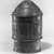 Asante. <em>Cylindrical Container with Lid  (Forowa)</em>, late 19th-early 20th century. Beaten sheet brass, 6 7/8 x 4 1/16 x 4 1/16 (17.5 x 10.3 x 10.3 cm). Brooklyn Museum, The Franklin H. Williams Collection of Ashanti Brass Weights and Accessory Objects for Weighing Gold, Gift of Mr. and Mrs. Franklin H. Williams, 74.218.121a-b. Creative Commons-BY (Photo: Brooklyn Museum, CUR.74.218.121a-b_print_view2_bw.jpg)