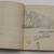 William Trost Richards (American, 1833–1905). <em>Sketchbook, English and French Landscape and Coastal Subjects</em>, 1880. Graphite on paper, 3 15/16 x 6 7/8 in. (10 x 17.5 cm). Brooklyn Museum, Gift of Edith Ballinger Price, 75.15.15 (Photo: Brooklyn Museum, CUR.75.15.15_p032-033.jpg)