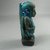 Nubian. <em>Figure of the God Pataikos</em>, ca. 716 B.C.E. Faience, 2 5/16 x 1 1/16 x 7/8 in. (5.9 x 2.7 x 2.3 cm). Brooklyn Museum, Charles Edwin Wilbour Fund, 75.166. Creative Commons-BY (Photo: Brooklyn Museum, CUR.75.166_view2.jpg)