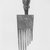 Chokwe. <em>Comb</em>, 20th century. Wood, 6 x 1 3/4 x 1 1/2 in. (15.3 x 4.5 x 3.5 cm). Brooklyn Museum, Gift of Mr. and Mrs. John McDonald, 75.193.1. Creative Commons-BY (Photo: Brooklyn Museum, CUR.75.193.1_print_front_bw.jpg)