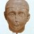 Nubian. <em>Head from a Ba-Bird Statue</em>, 1st century B.C.E.-2nd century C.E. Sandstone, 6 3/4 x 5 x 6 in. (17.1 x 12.7 x 15.2 cm). Brooklyn Museum, Charles Edwin Wilbour Fund, 75.26. Creative Commons-BY (Photo: Brooklyn Museum, CUR.75.26.jpg)