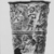  <em>Beaker (Repoussé Relief Decoration in Two Registers)</em>, early 2nd millennium B.C.E. Tin Bronze, 4 7/16 x 3 3/8 x 3 in. (11.3 x 8.6 x 7.6 cm). Brooklyn Museum, Gift of Mr. and Mrs. Paul Manheim, 75.29. Creative Commons-BY (Photo: Brooklyn Museum, CUR.75.29_NegC_print_bw.jpg)