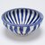 <em>Blue and White Bowl with Radial Design</em>, 13th century. Ceramic; fritware, painted in cobalt blue under a transparent glaze, 3 11/16 in. (9.3 cm). Brooklyn Museum, Gift of Mr. and Mrs. Thomas S. Brush, 75.2. Creative Commons-BY (Photo: American Museum of Natural History, CUR.75.2_Craig_Chesek_AMNH_photo.jpg)
