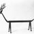  <em>Deer</em>. Wrought iron, 24 1/2 x 8 1/2 x 31 in. (62.2 x 21.6 x 78.7 cm). Brooklyn Museum, Gift of Morton D. May, 75.85. Creative Commons-BY (Photo: Brooklyn Museum, CUR.75.85_print_bw.jpg)