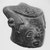 Kuba. <em>Paste block (bongotol): human head</em>, late 19th or early 20th century. Tukula, height at sides: 4 in. (10.2 cm). Brooklyn Museum, Carll H. de Silver Fund, 76.19. Creative Commons-BY (Photo: Brooklyn Museum, CUR.76.19_print_threequarter_bw.jpg)