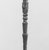 Lumbo. <em>Carved Staff</em>, late 19th or early 20th century. Wood, pigment, applied materials, 23 1/2 x 1 1/2 x 2 in. (59.7 x 3.8 x 5.1 cm). Brooklyn Museum, Gift of Marcia and John Friede, 76.82.6. Creative Commons-BY (Photo: Brooklyn Museum, CUR.76.82.6_print_threequarter_bw.jpg)