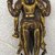  <em>Figure of Standing Vishnu</em>, 13th century. Gilt copper, 5 1/2 x 2 3/8 x 1 in. (14 x 6.1 x 2.5 cm). Brooklyn Museum, Anonymous gift, 77.257.1. Creative Commons-BY (Photo: Brooklyn Museum, CUR.77.257.1_back.jpg)