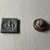 Ancient Near Eastern. <em>Stamp Seal</em>, 1800-1650 B.C.E. Hematite or magnetite, 1/2 x Diam. 7/8 in. (1.3 x 2.2 cm). Brooklyn Museum, Special Middle Eastern Art Fund, 77.8.2. Creative Commons-BY (Photo: , CUR.77.8.2_view02.jpg)