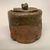 Kawakita Handeishi (Japanese, 1878-1963). <em>Tea Ceremony Fresh Water Jar and Storage Box (Mizusashi)</em>, ca. 1960. Clay, glaze, wood box, 5 1/4 x 3 1/2 in. (13.3 x 8.9 cm). Brooklyn Museum, Gift of Sidney B. Cardozo, Jr., 79.178.4a-b. Creative Commons-BY (Photo: Brooklyn Museum, CUR.79.178.4a-b_view07.jpg)