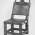 Akan. <em>Chair (Asipim)</em>, late 19th century. Wood, brass, 26 1/2 x 13 1/2 in. (67.3 x 34.3 cm). Brooklyn Museum, Gift of Franklin H. Williams, 79.237.1. Creative Commons-BY (Photo: Brooklyn Museum, CUR.79.237.1_print_front_bw.jpg)