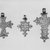 Amhara. <em>Pendant Cross</em>, 19th or 20th century. Silver, 2 1/8 x 1 5/8 in. (5.3 x 4.4 cm). Brooklyn Museum, Gift of George V. Corinaldi Jr., 79.72.34. Creative Commons-BY (Photo: , CUR.79.72.33_79.72.34_79.72.35_print_bw.jpg)