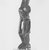 Nsapo-Nsapo. <em>Squatting Male Figure</em>, late 19th century. Wood, copper alloy, glass beads, fiber, organic materials, 7 1/2 x 1 3/4 x 2 in. (19.1 x 4.4 x 5.1 cm). Brooklyn Museum, Purchased with funds given by Frieda and Milton F. Rosenthal and Carll H. de Silver Fund, 80.100. Creative Commons-BY (Photo: Brooklyn Museum, CUR.80.100_print_threequarter_bw.jpg)