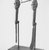 Yorùbá. <em>Figurated Staffs (Edan Ogboni)</em>, 19th century. Copper alloy, iron, a) 9 in.  b) 9 1/2 in. Brooklyn Museum, Gift of Mr. and Mrs. Uzi Zucker, 80.246a-b. Creative Commons-BY (Photo: Brooklyn Museum, CUR.80.246a-b_print_bw.jpg)