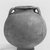  <em>Vessel</em>, 305-30 B.C.E. Clay, slip, 4 1/2 x 4 5/16 in. (11.5 x 11 cm). Brooklyn Museum, Gift of the Egyptian Antiquities Organization, 80.7.14. Creative Commons-BY (Photo: Brooklyn Museum, CUR.80.7.14_NegA_print_bw.jpg)