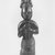 Yorùbá. <em>Kneeling Figure (Eshu-Elegba)</em>, late 19th or early 20th century. Wood, h: 11 in. (28.0 cm). Brooklyn Museum, Gift of Dr. and Mrs. Joel Hoffman, 81.102. Creative Commons-BY (Photo: Brooklyn Museum, CUR.81.102_print_front_bw.jpg)