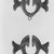  <em>Earring Pendant</em>. Silver, 1 x 1 1/4 in. (2.6 x 3.2 cm). Brooklyn Museum, Gift of Mrs. William R. Maris, 81.45.5. Creative Commons-BY (Photo: , CUR.81.45.4_81.45.5_print_front_bw.jpg)